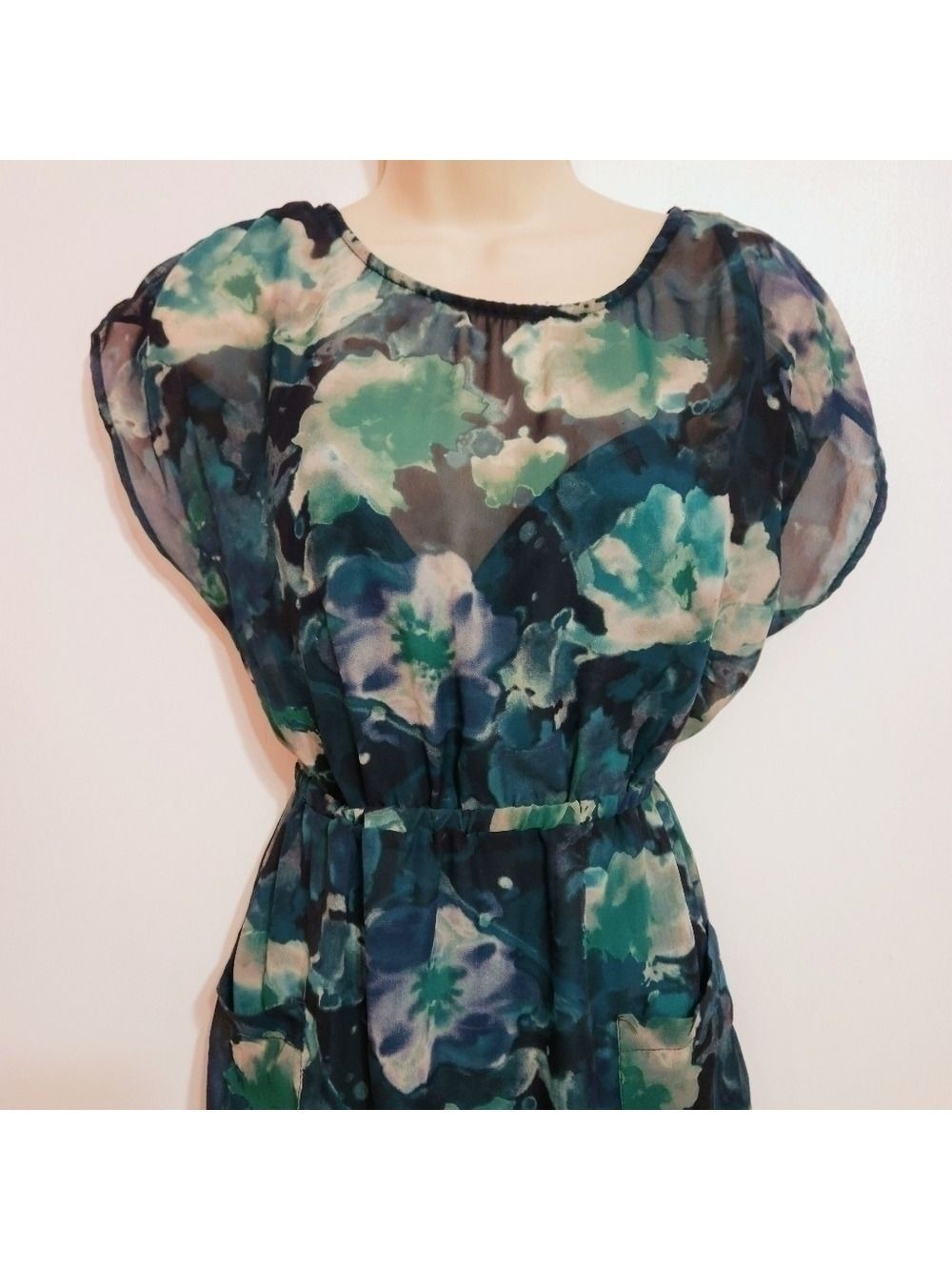 Xhilaration Mini Dress Aqua Medium - Picture 3 of 12